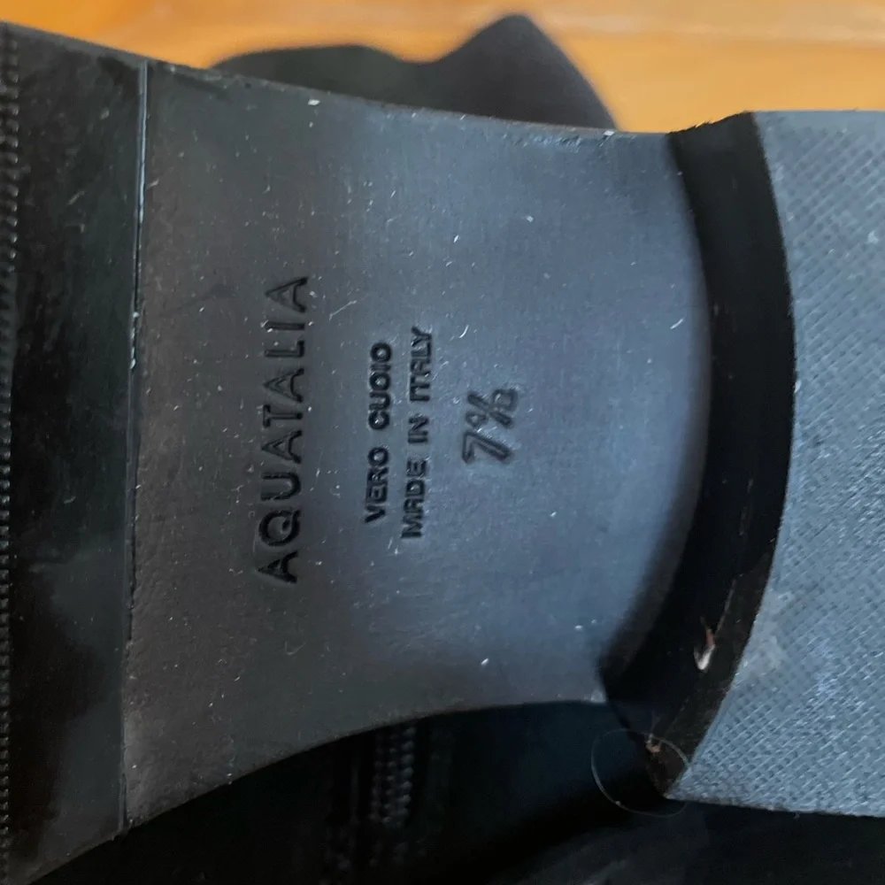 Aquatalia Giada Black Suede Leather
Tall Zip Up Riding Boots Size 7.5 - Picture 7 of 12